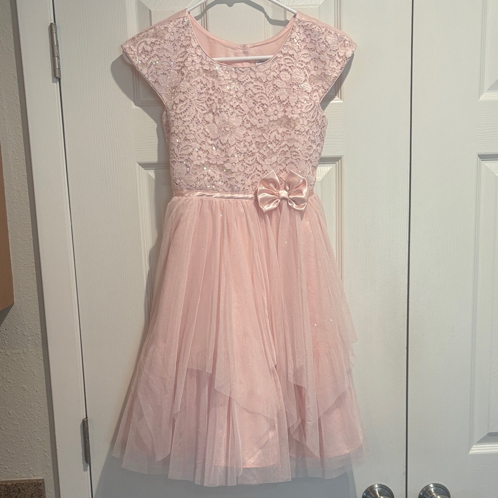 Jona Michelle Girl’s Pink Party Dress - Size 12 - Picture 1 of 16